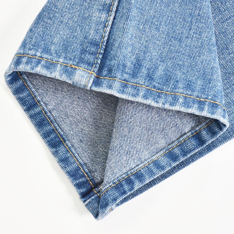 Enkla Hög Midjade Jeans