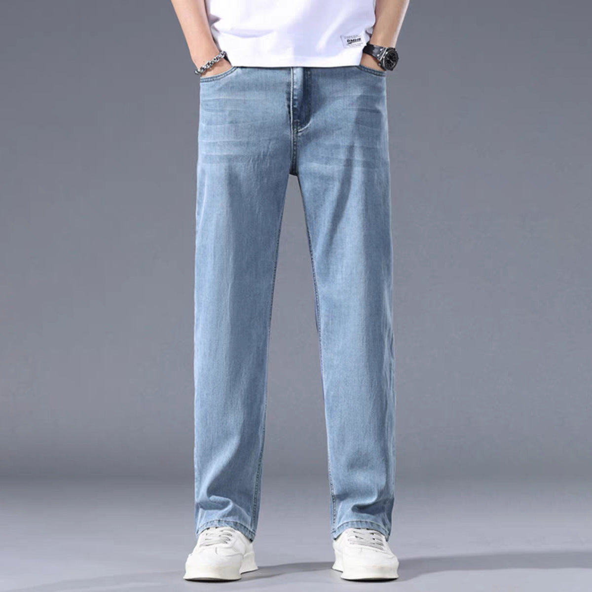 Herr Casual Straight Loose Jeans