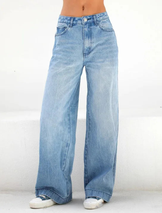 Hög midjad Baggy Jeans