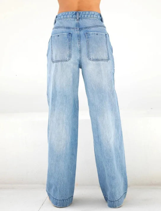Hög midjad Baggy Jeans