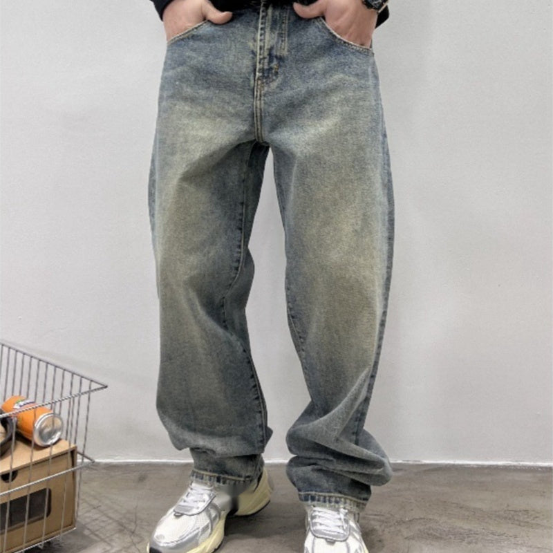 Herr klassiska raka Jeans