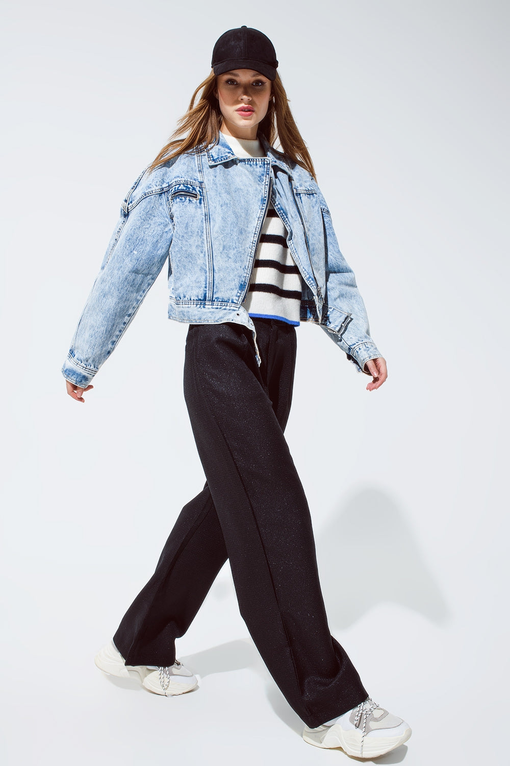 Oversized Pantalon i svart