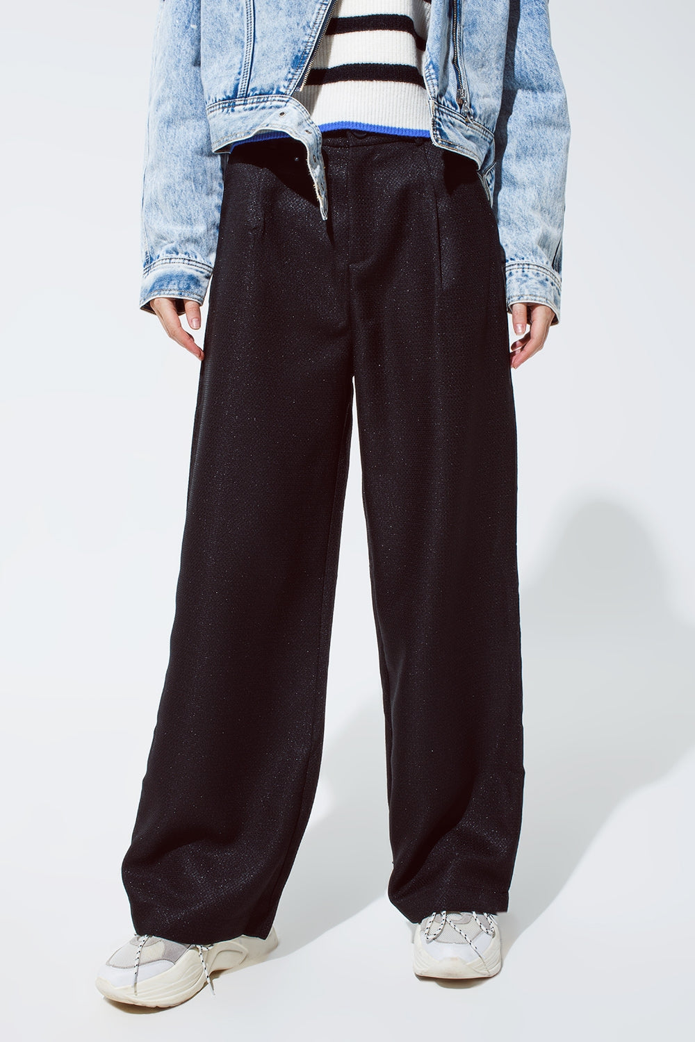 Oversized Pantalon i svart