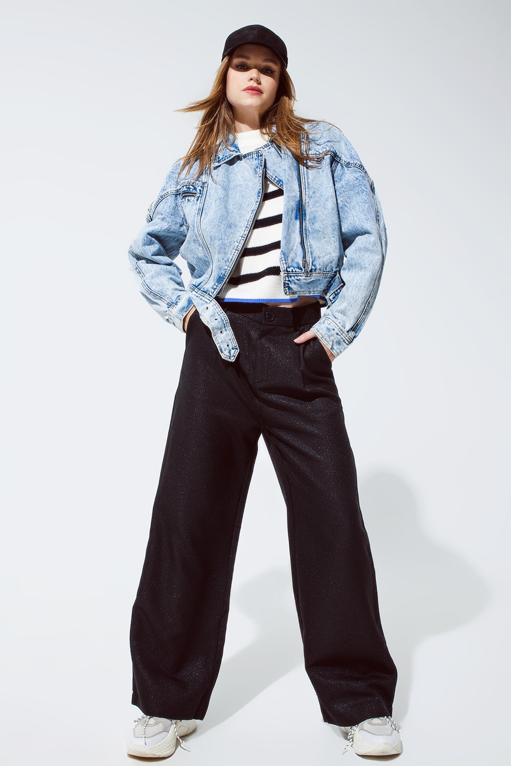 Oversized Pantalon i svart